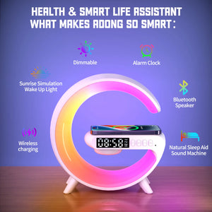 Multifunction Wireless Night Light Fast Charging Station for iPhone/Samsung