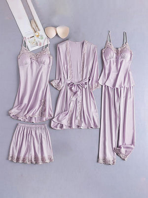Womens Pajamas Five Pieces Set SIZE S-2XL