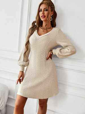 Womens Temperament V Neck Sweater Dress SIZE S-XL