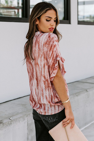 Womens Printed Pocket Short Sleeve Blouse S-2XL Shirts & Tops Stacyleefashion