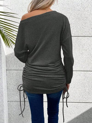 Womens Off Single Shoulder Long Sleeve Top SIZE S-XL