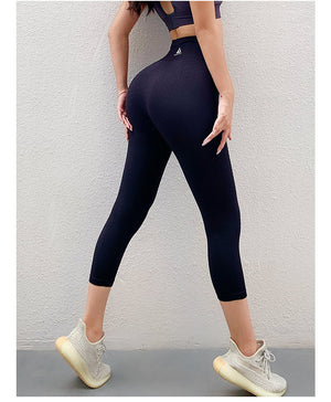 Womens Seamless Stretch High Waist Capris SIZE S/M-L/XL Activewear Stacyleefashion