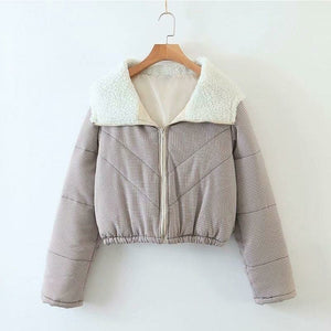 Women's Khaki Plaid Hooded Puffer Jacket SIZE S-L Coats & Jackets Stacyleefashion