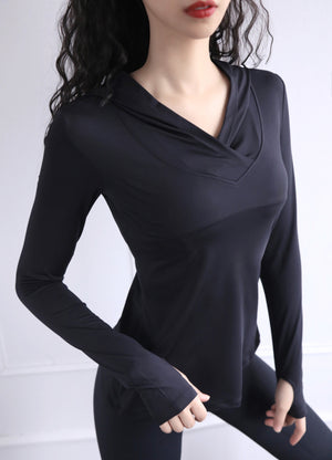 Womens Long Sleeve Thumb Hole Running Breathable Top Activewear Stacyleefashion