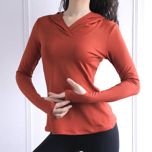Womens Long Sleeve Thumb Hole Running Breathable Top Activewear Stacyleefashion