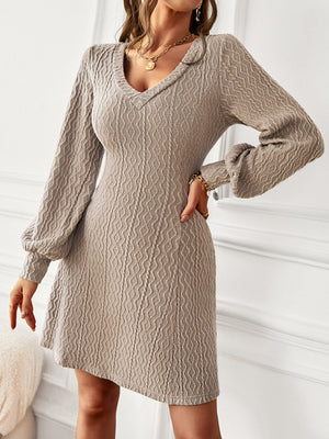Womens Temperament V Neck Sweater Dress SIZE S-XL