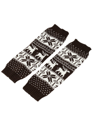 Womens Christmas Snowflake Mid Calf Ankle Socks