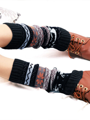 Womens Multi Color Leg Cover Socks