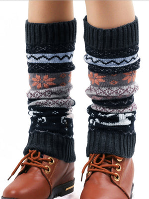 Womens Multi Color Leg Cover Socks