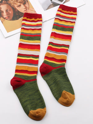 Womens Colorful Striped Socks
