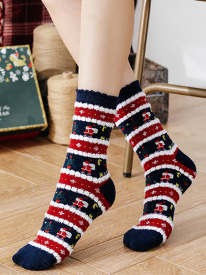 Womens Flower Socks Christmas Socks