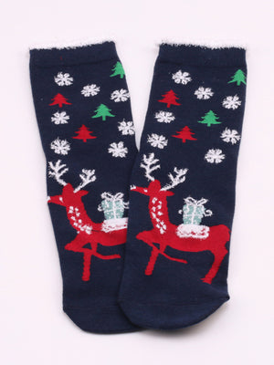 Womens Flower Socks Christmas Socks