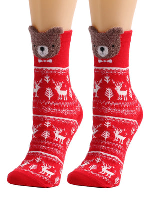 Womens Christmas Cute Cartoon Socks