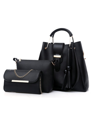 New Fashion One Shoulder Bucket 3 Piece Set Handbags