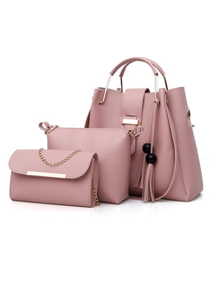 New Fashion One Shoulder Bucket 3 Piece Set Handbags