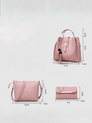 New Fashion One Shoulder Bucket 3 Piece Set Handbags