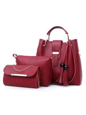 New Fashion One Shoulder Bucket 3 Piece Set Handbags