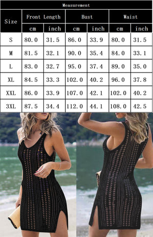 Womens Knitted Hollow Swimsuit Cover Up