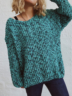 Womens Classic V Neck Drop Shoulder Sweater SIZE S-XL