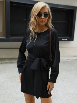 Womens Fashion Long Sleeved Wild Dress SIZE S-XL