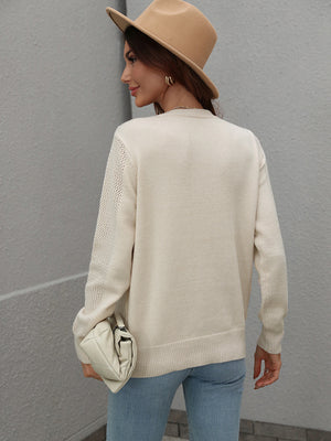 Womens Solid Color Knit Fringed Sweater SIZE S-XL