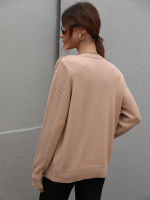 Womens Solid Color Knit Fringed Sweater SIZE S-XL