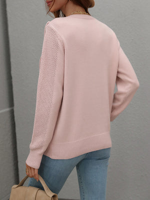 Womens Solid Color Knit Fringed Sweater SIZE S-XL
