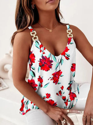 Womens Color Block Chain Strap Knit Blend Halter Top SIZE S-2XL