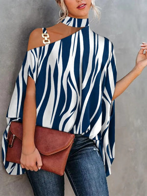 Womens Halter Neck Dolman Sleeve Blouse SIZE S-2XL