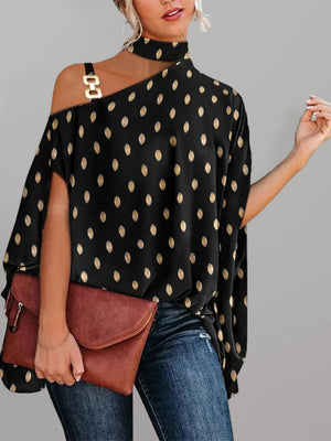 Womens Halter Neck Dolman Sleeve Blouse SIZE S-2XL