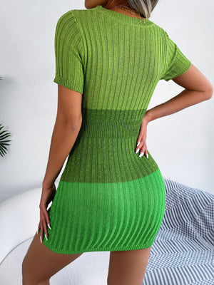 Womens Color Block Supersoft Cutout Sweater Dress SIZE S-XL