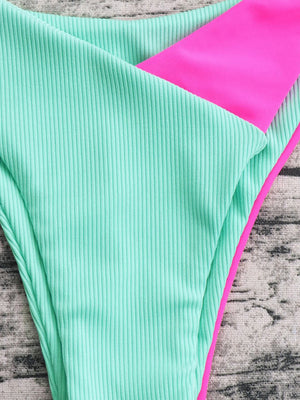Womens Colorblock Binding Trim Bikini SIZE S-XL