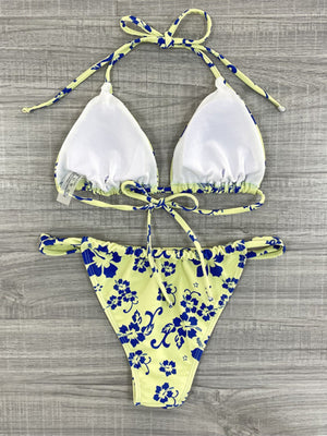 Womens Floral Print Triangle Two Piece Bikini SIZE S-L