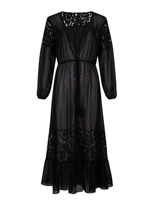 Womens Chiffon Stitching Lace Long Wrap SIZE S-2XL