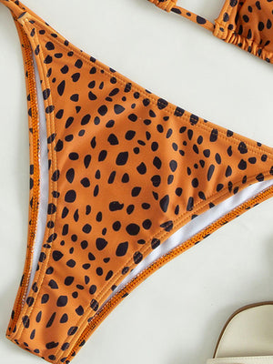 Womens Polka Dot Print 3 Piece Bikini Sets SIZE S-L