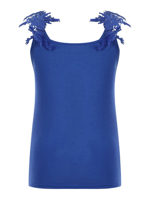 Womens Summer U Neck Lace Tank Top SIZE S-4XL
