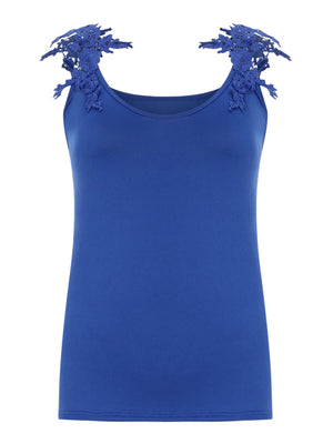 Womens Summer U Neck Lace Tank Top SIZE S-4XL