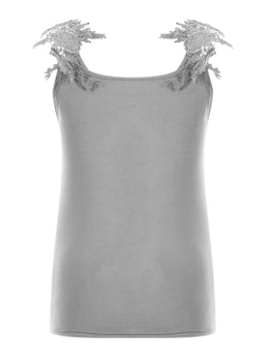 Womens Summer U Neck Lace Tank Top SIZE S-4XL