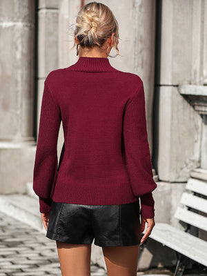 Womens Turtleneck Beaded Sweater SIZE S-XL