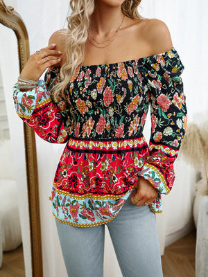 Womens Square Neck Long Sleeve Top SIZE S-XL