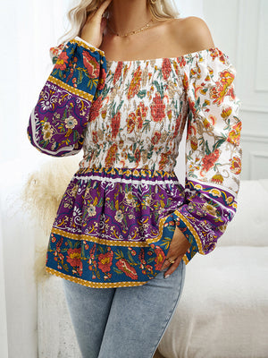 Womens Square Neck Long Sleeve Top SIZE S-XL