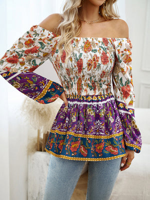 Womens Square Neck Long Sleeve Top SIZE S-XL