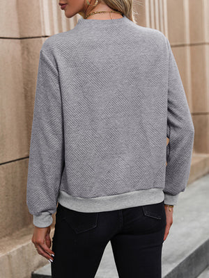 Womens Solid Gray Long Sleeved Sweater SIZE S-XL