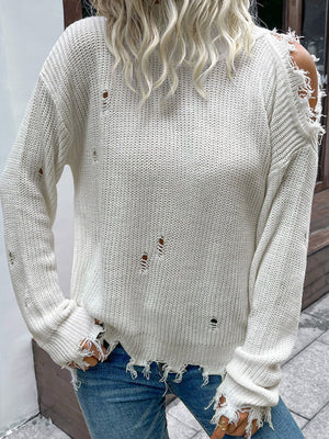 Womens Long Sleeve Cutout Turtleneck Sweater SIZE S-L