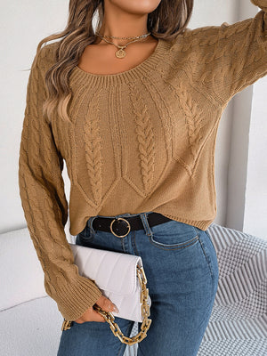 Womens Twist Long Sleeved Pullover Sweater SIZE S-L