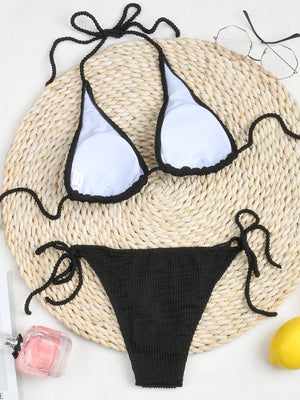 Womens New Solid Color Brazilian Bottom Three Point Swimsuit SIZE S-XL