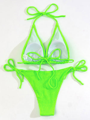 Womens New Solid Color Brazilian Bottom Three Point Swimsuit SIZE S-XL
