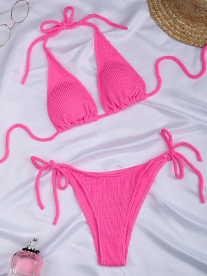 Womens New Solid Color Brazilian Bottom Three Point Swimsuit SIZE S-XL