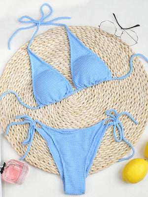 Womens New Solid Color Brazilian Bottom Three Point Swimsuit SIZE S-XL