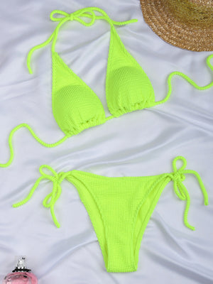 Womens New Solid Color Brazilian Bottom Three Point Swimsuit SIZE S-XL